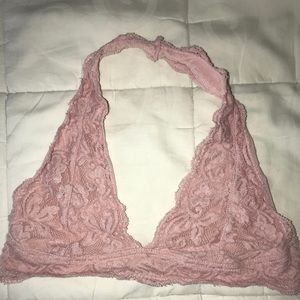 Laced pink bralette